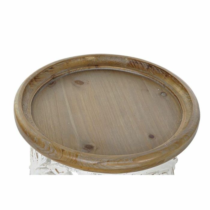 Mesita Auxiliar Tradicional DKD Home Decor Natural Blanco 43 x 57 x 43 cm 1