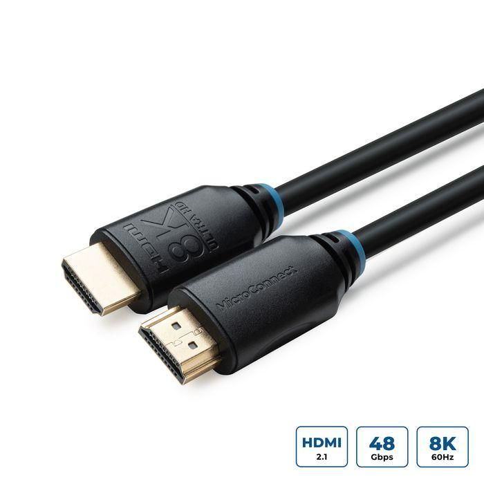 MicroConnect Cable HDMI 2.1 Ultra Alta Velocidad 8K@60Hz 0.5m con HDR Dinámico y eARC para 10K 120Hz