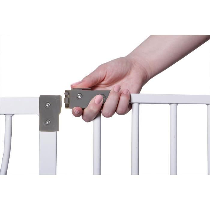 Barrera de seguridad - DREAMBABY - LIBERTY - 1 barrera + 2 extensiones - 126-132,5 cm - Blanco 2 Barrera de seguridad - DREAMBABY - LIBERTY - 1 barrera + 2 extensiones - 126-132,5 cm - Blanco 2