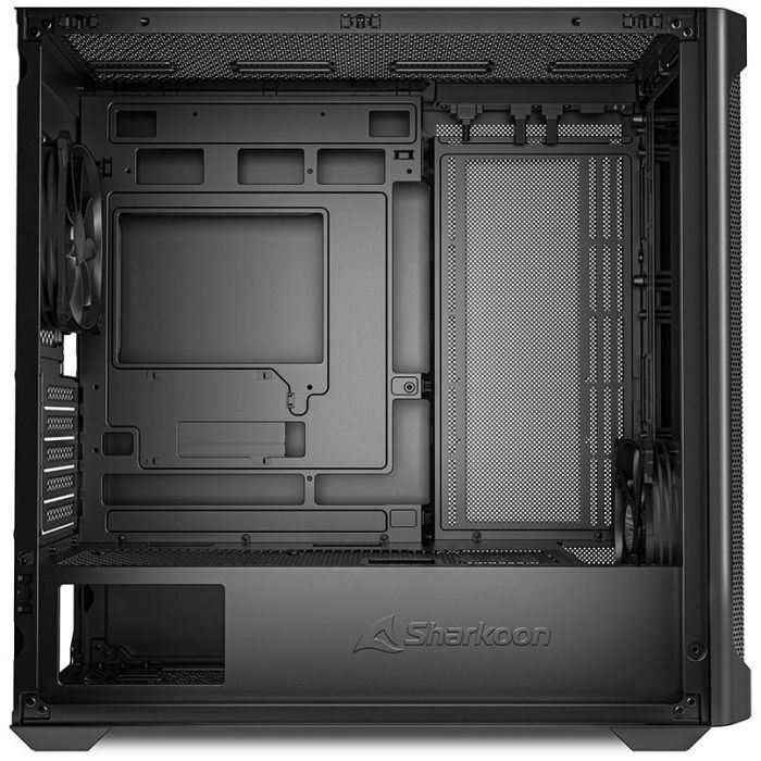Sharkoon MK4 RGB Strip Caja Micro Torre Negro para Placas Base Micro-ATX/BTF con USB-C y Ventiladores Preinstalados 4