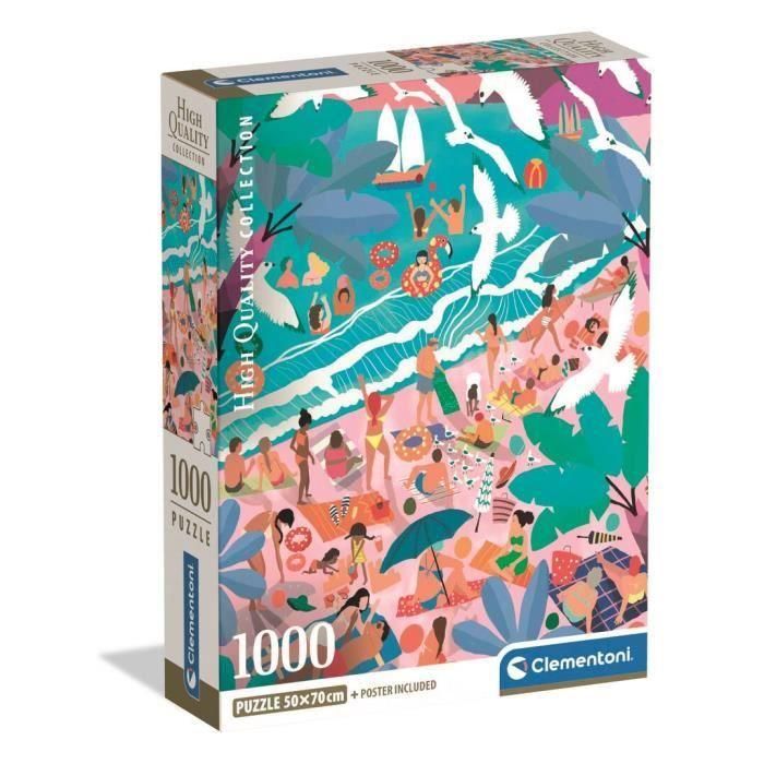 CLEMENTONI - Compacto 1000 piezas - Domingo en la Playa CLEMENTONI - Compacto 1000 piezas - Domingo en la Playa