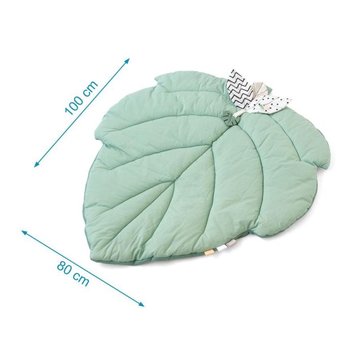 KioKids Mantita de Actividades de Algodón Acolchada y Sensorial en Forma de Hoja para Bebés +2 Meses con Mordedor y Etiquetas Crujientes Verde Salvia 3 KioKids Mantita de Actividades de Algodón Acolchada y Sensorial en Forma de Hoja para Bebés +2 Meses con Mordedor y Etiquetas Crujientes Verde Salvia 3