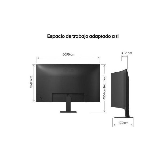 LG 27U421A-B Monitor Curvo 27" Full HD 100Hz USB-C 5ms VA 1500R Negro 1