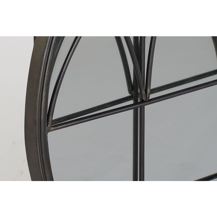 DKD Home Decor Espejo Moderno de Metal Negro, Medidas 76 cm Ancho x 76 cm Alto x 4 cm Profundidad 1