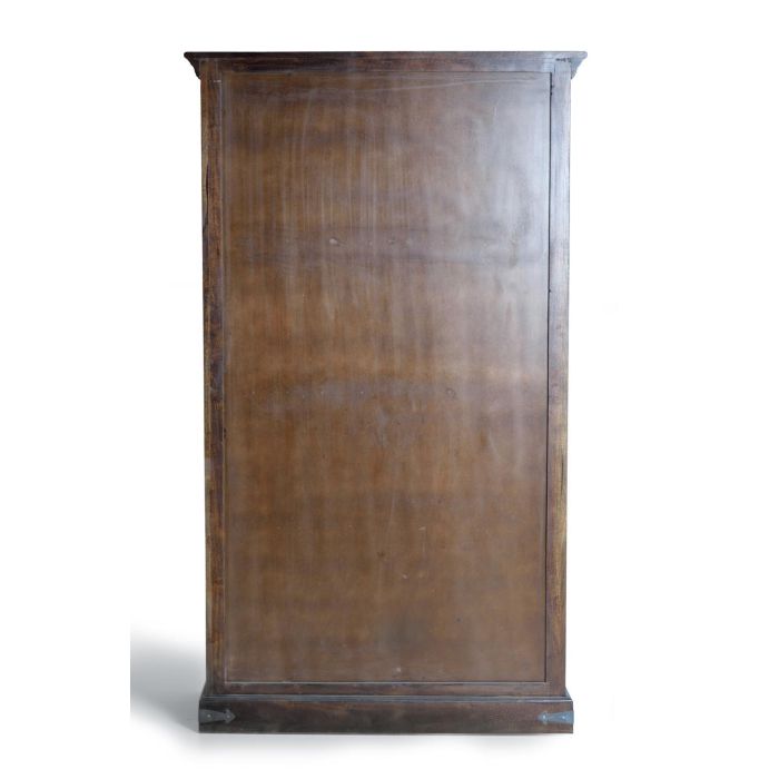 GINER Y COLOMER Armario Madera Mango con Detalles Bronce Nogal Oscuro 190x110x50 cm 5
