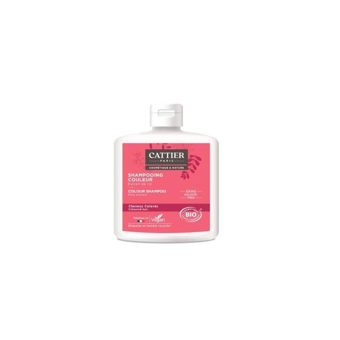 Cattier Champú Color Cabello Teñido con Extracto de Arroz, Protege y Potencia el Brillo 250 ml