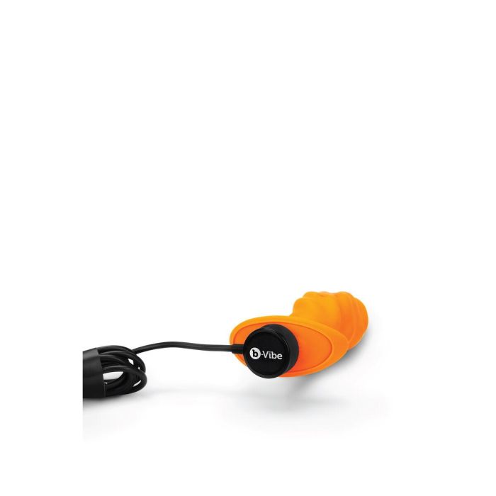 Plug Vibrador Anal B-Vibe Swirl Texture Naranja 5 Plug Vibrador Anal B-Vibe Swirl Texture Naranja 5