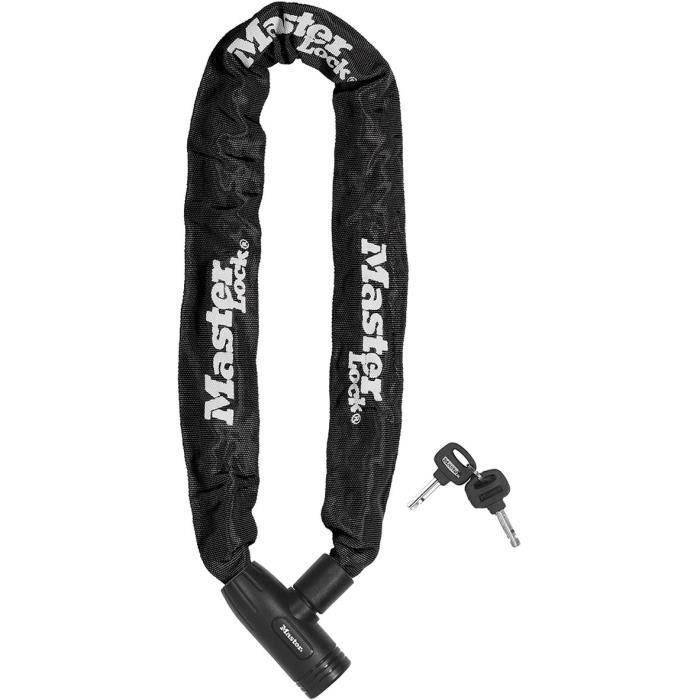 Cadena para candado de bicicleta - MASTER LOCK - 90 cm de largo - Acero cementado resistente al corte y aserrado