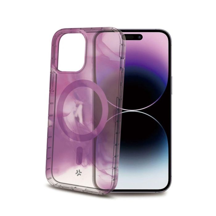 Funda para Móvil Celly iPhone 15 Pro Max Morado Transparente 1