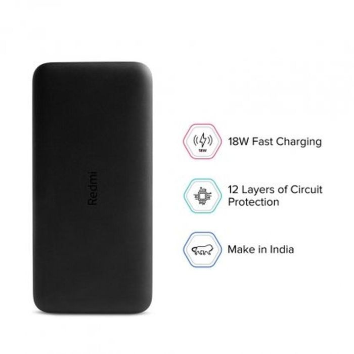 Powerbank Xiaomi Redmi Fast Charge 18W Negro 20000 mAh 11 Powerbank Xiaomi Redmi Fast Charge 18W Negro 20000 mAh 11