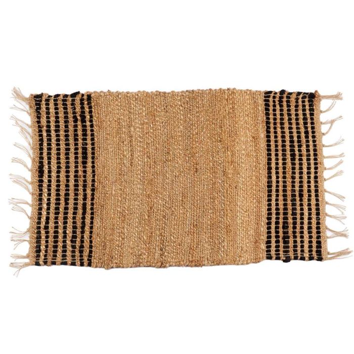 Alfombra Natural Negra Rayas 60 X 90 Cm Giftdecor (12 Unidades) 1 Alfombra Natural Negra Rayas 60 X 90 Cm Giftdecor (12 Unidades) 1
