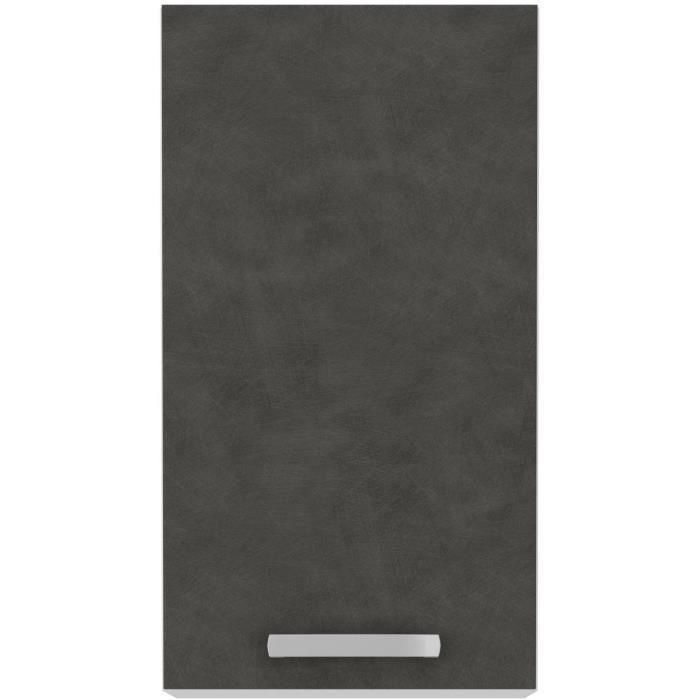Armario alto con 1 puerta batiente - Gris mate - L 40 x P 31,6 x 72 cm - LASSEN 1 Armario alto con 1 puerta batiente - Gris mate - L 40 x P 31,6 x 72 cm - LASSEN 1