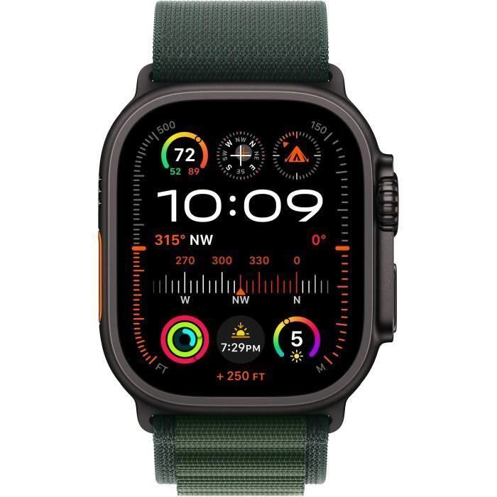 Apple WATU2CEL49BLDGS Watch Ultra 2 GPS + Cellular, 49 mm, Caja de titanio negro, Correa Alpine Loop verde oscuro Pequeño 1 Apple WATU2CEL49BLDGS Watch Ultra 2 GPS + Cellular, 49 mm, Caja de titanio negro, Correa Alpine Loop verde oscuro Pequeño 1