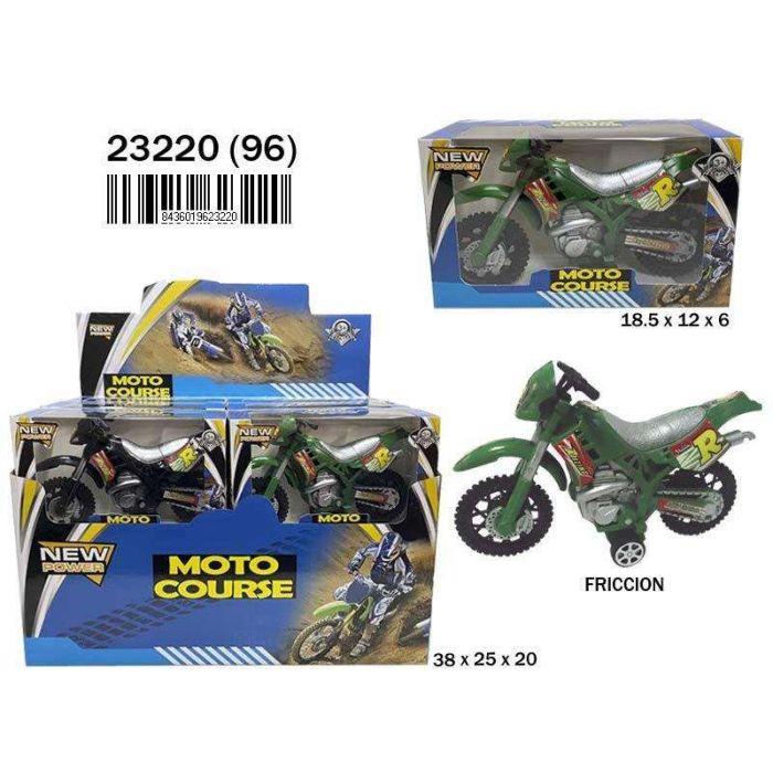 Moto carreras cross friccion 18.5x12x6 cm 1 Moto carreras cross friccion 18.5x12x6 cm 1