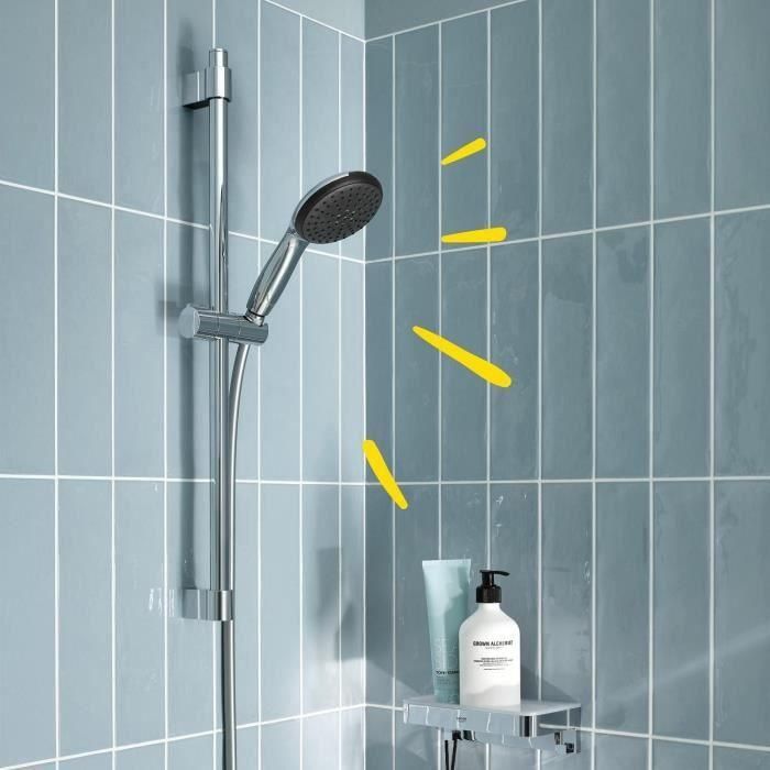 Set de ducha con rociador de 2 chorros, barra de 60 cm y flexo - GROHE Vitalio Start 110 26951001 - Ahorro de agua - Cromo 1