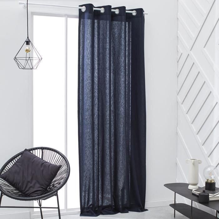 Today TOD1694780560730 Cortina con ojales 140x240cm 100% Algodón Azul marino