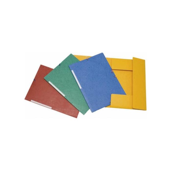 Carpeta De Gomas Y Solapas Grafoplas Carton Fº Cartongraf Amarillo (Set de 50)