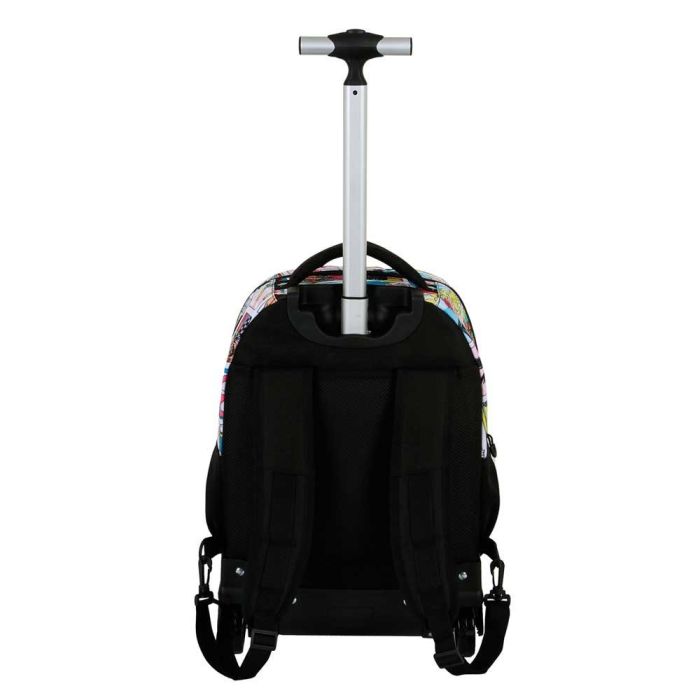 Barbie Mochila Trolley GTS FAN Comic Multicolor con Ruedas, 2 Compartimentos y Bolsillos 2