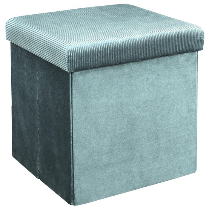 Caja-Puf Plegable Azul Giulia Home Deco Factory Caja-Puf Plegable Azul Giulia Home Deco Factory