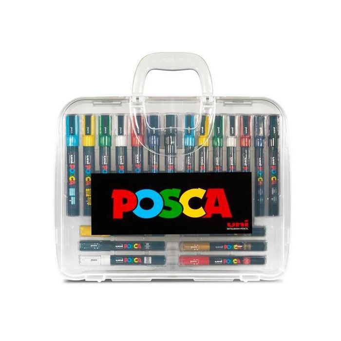Posca Marcadores De Pintura No Permanente Punta Cónica Maletín 20 C-Surtidos Posca Marcadores De Pintura No Permanente Punta Cónica Maletín 20 C-Surtidos