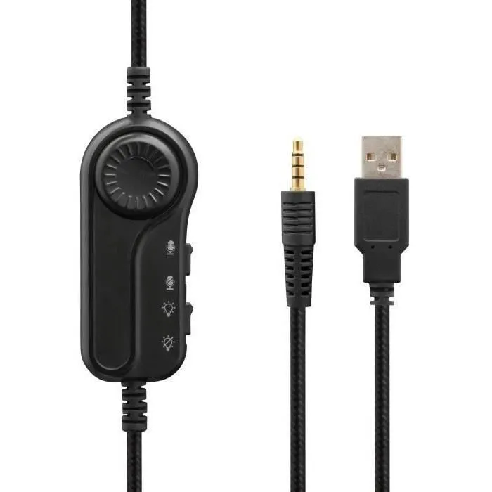 The g-lab Auriculares Gaming KORP-RADIUM Black Jack 3.5 mm USB Negro 3