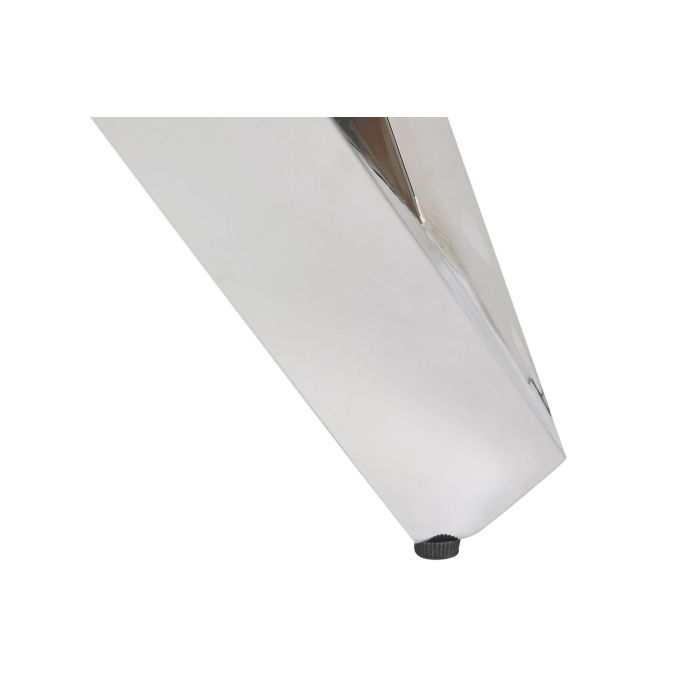 DKD Home Decor Mesa Centro Chic Plateado Transparente Acero Cristal templado 90 x 90 x 45 cm 2