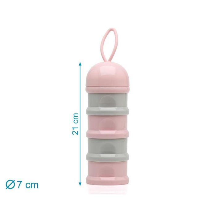 Dosificador Torre De Leche En Polvo Rosa Y Gris 340 mL 2 Dosificador Torre De Leche En Polvo Rosa Y Gris 340 mL 2