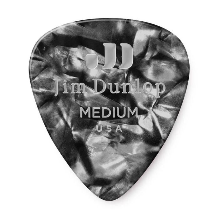Dunlop Pack 72 Púas de Guitarra Genuine Celluloid Classic Negro Perlado - Medium