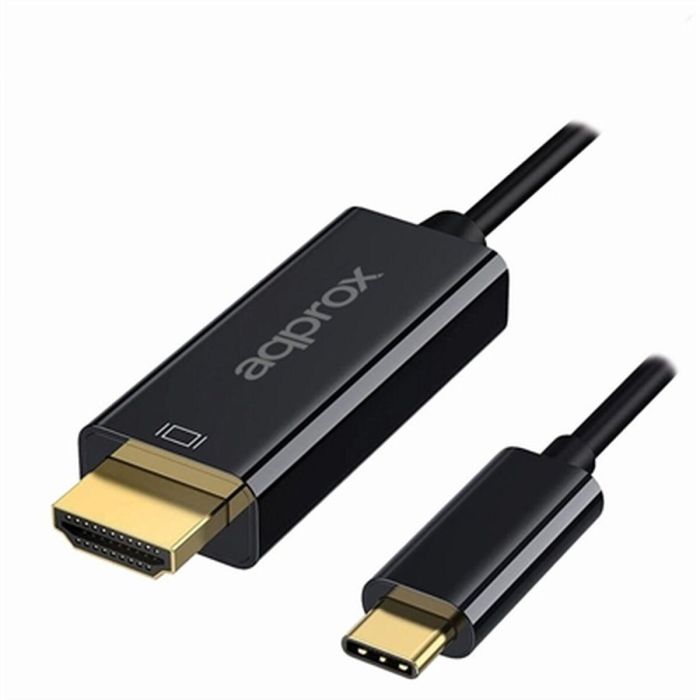 Cable USB-C a HDMI approx! APPC52 Negro 4K Ultra HD