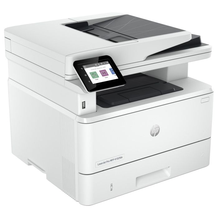 HP LaserJet Pro 4102FDN Multifunción Láser Monocromo Fax Dúplex ADF Blanca 3