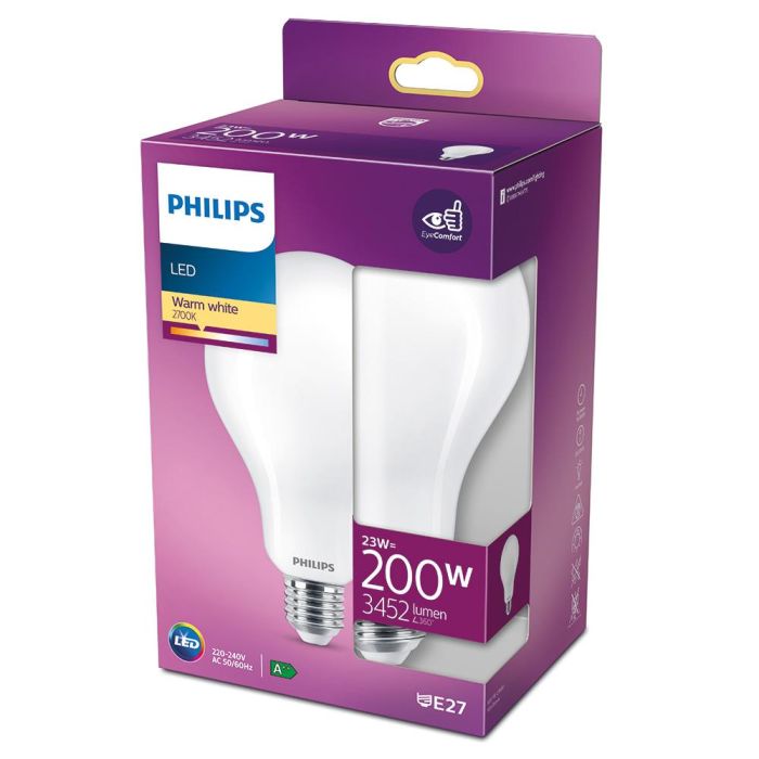 Bombilla estandard led e27 23 W 3452 lm 2.700 k luz calida ø9,5 x 16,5 cm 1 Bombilla estandard led e27 23 W 3452 lm 2.700 k luz calida ø9,5 x 16,5 cm 1