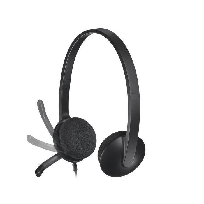 Logitech H340 Auriculares USB con Micrófono Antirruido para Llamadas VOIP y Skype, Conexión Plug & Play y Diadema Cómoda 2