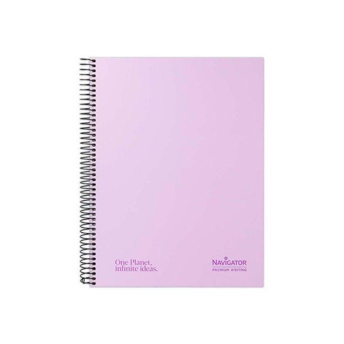 Bloc Navigator Micro.Tapa Extra A4+ 80H Cuadric.5X5 80G Pastel Lavanda (Set de 5)