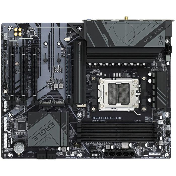 GIGABYTE B650 EAGLE AX Placa base AMD B650 Zócalo AM5 ATX DDR5 7600MHz (OC) WiFi 6E PCIe 5.0 M.2 VRM 12+2+2 USB 3.2 Gen 2 5 GIGABYTE B650 EAGLE AX Placa base AMD B650 Zócalo AM5 ATX DDR5 7600MHz (OC) WiFi 6E PCIe 5.0 M.2 VRM 12+2+2 USB 3.2 Gen 2 5