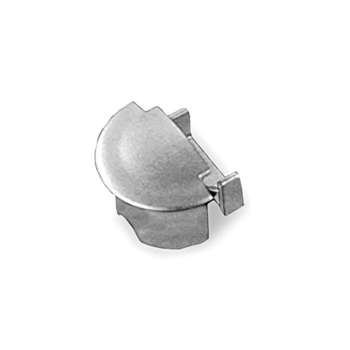 DUVER Tapa Final para Perfil LED Slim-E - Accesorio ABS Aluminio RAL 9006 para Lámparas y Tiras LED