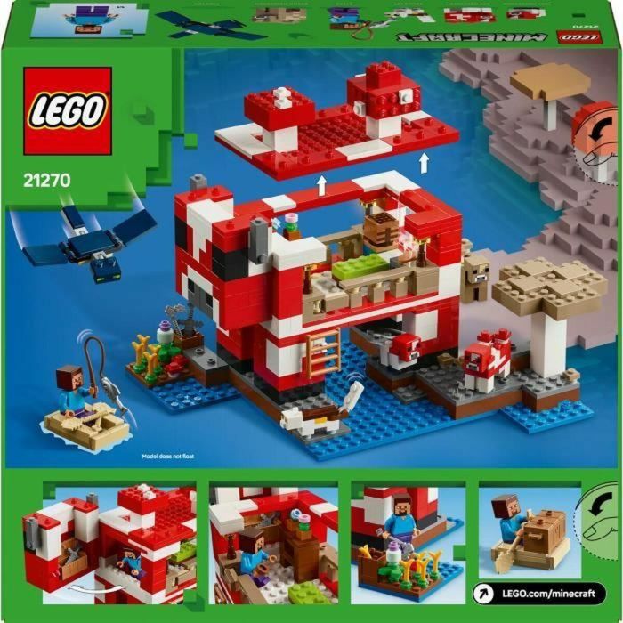 LEGO Minecraft 21270 La casa de los Mooshrooms: juego de construcción para niñas a partir de 8 años 1