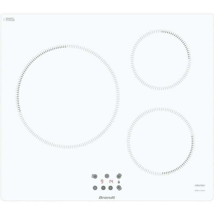 Brandt ti364w Placa de Inducción para Encimera con 3 Zonas de Cocción y Zona de 14 cm