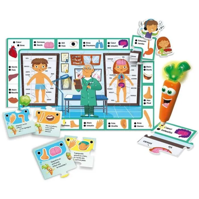 Lisciani Giochi 8008324093069 Carotina va al médico - Juego de aprendizaje para descubrir el cuerpo humano 1