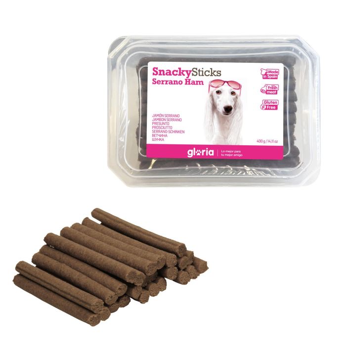 Snackys Sticks para Perro de Jamón Serrano y Pollo (53% Jamón) | Premios Blandos, Alta Palatabilidad, Recompensa y Entrenamiento 350g Snackys Sticks para Perro de Jamón Serrano y Pollo (53% Jamón) | Premios Blandos, Alta Palatabilidad, Recompensa y Entrenamiento 350g
