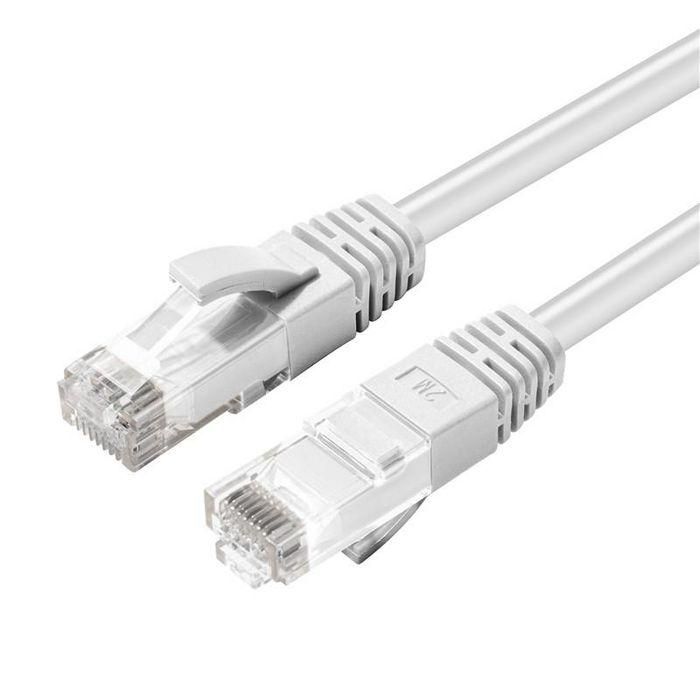 MicroConnect Cable de red CAT6A UTP 0.25m blanco, 10Gbit, 500Mhz, conectores RJ45 50u' con protección de enganche