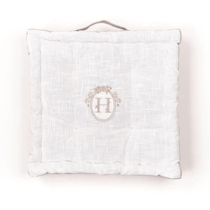 Cojín de suelo - HOY - CHARME - Slub x Chambray x Bordado Berenice - 40 x 40 x 10 cm 3 Cojín de suelo - HOY - CHARME - Slub x Chambray x Bordado Berenice - 40 x 40 x 10 cm 3