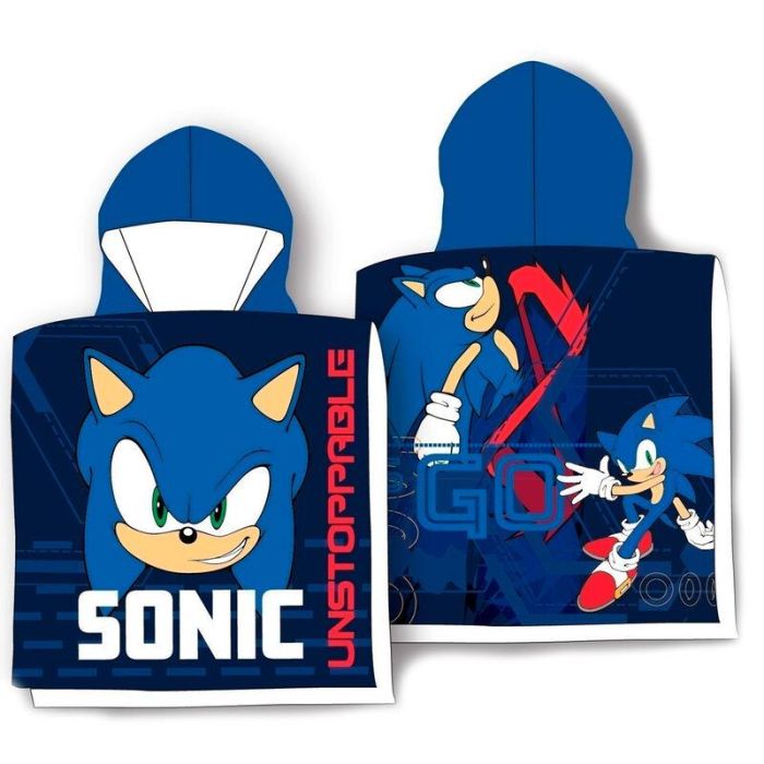 SEGA Poncho toalla Sonic The Hedgehog de algodón 55x100cm