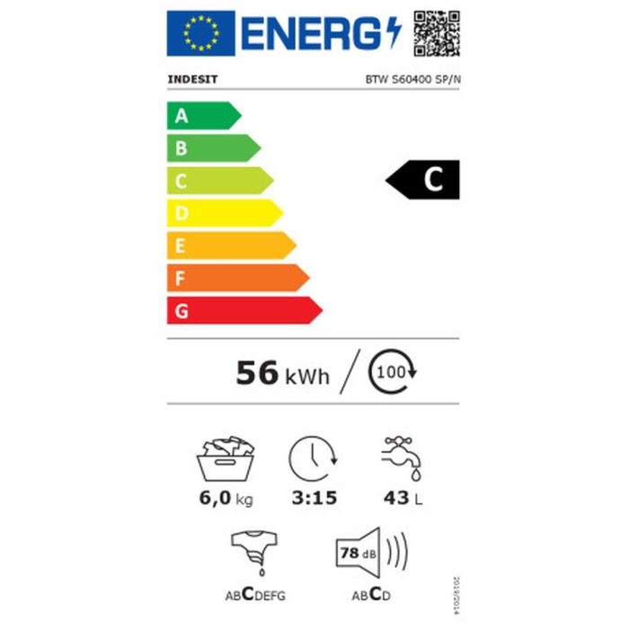 Lavadora Indesit BTWS60400SPN 6 Kg 1