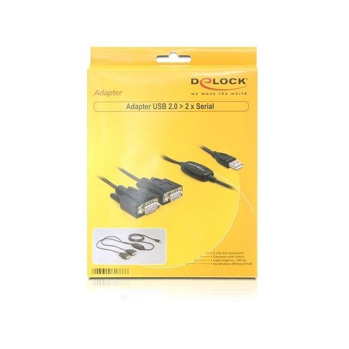 DELOCK USB 2.0 Seriell 2x9 Pin St 1