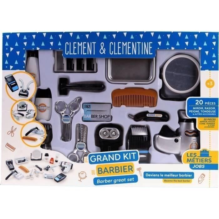 Set de peluquería - Juego de simulación de barbero - CLEMENT CLEMENTINE - Maquinilla, secador de pelo, maquinillas de afeitar - A partir de 3 años 3 Set de peluquería - Juego de simulación de barbero - CLEMENT CLEMENTINE - Maquinilla, secador de pelo, maquinillas de afeitar - A partir de 3 años 3