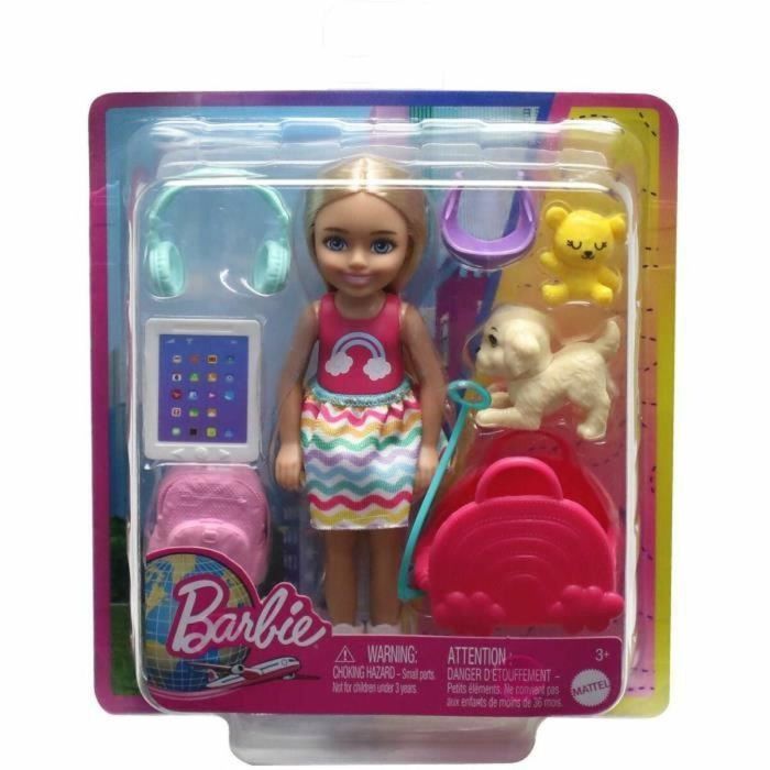 Barbie-Chelsea on a Journey-Box con perrito y accesorios HJY17 2