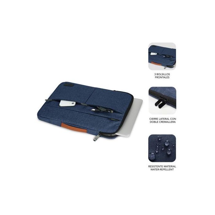 SUBBLIM Maletin Air Padding 360 Sleeve 15,6" Blue 2 SUBBLIM Maletin Air Padding 360 Sleeve 15,6" Blue 2