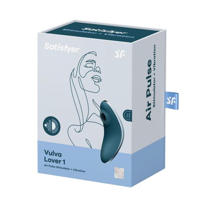 Satisfyer Vulva lover 1 vibrador y estimulador de aire azul Satisfyer Vulva lover 1 vibrador y estimulador de aire azul