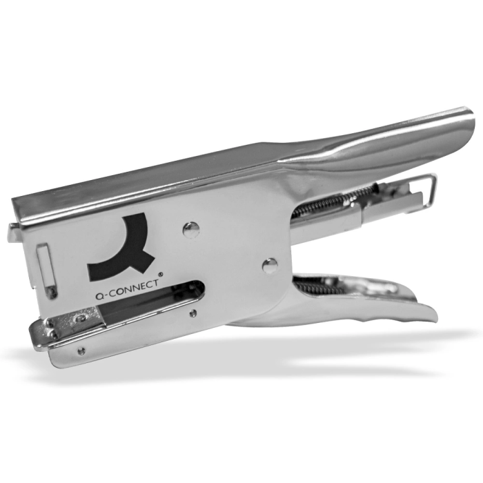Q-connect Grapadora de Tenaza, Capacidad 40 Hojas, Usa Grapas 24/6 26/6, Metalizada, Carga Trasera, Grapado Plano 1