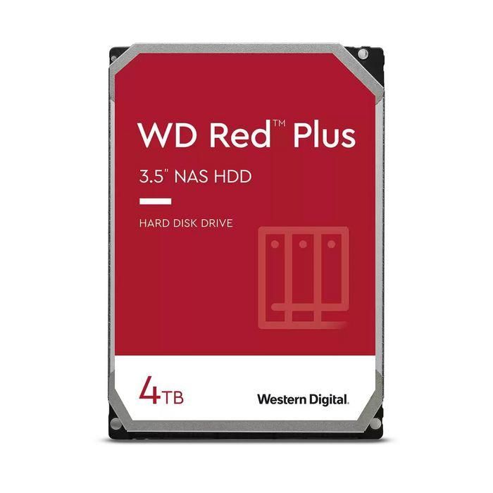 Western Digital WD Red Plus 4 TB 3.5" SATA 6 Gb/s CMR Disco Duro Interno NAS 24/7 hasta 8 Bahías para Pequeñas/Medianas Empresas